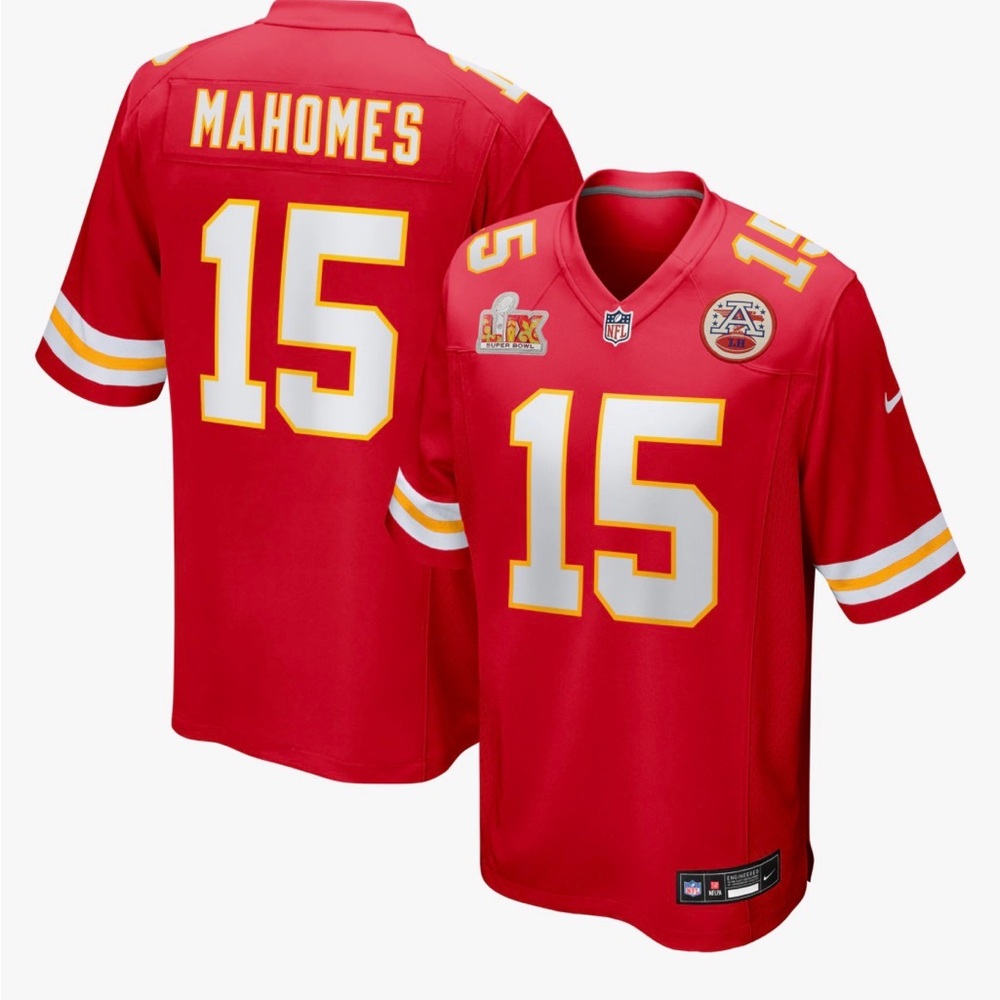 Nike Red Football Jersey with Team Patches